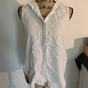 White linen tank top